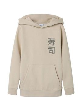 Moletom Name It Kian bege para menino