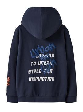 Moletom Name It Lucian azul marinho para menino.