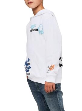 Moletom Name It Lucian branco para menino.