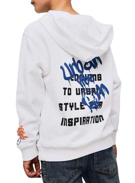 Moletom Name It Lucian branco para menino.