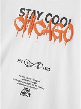 Camiseta Name It Leroy branca para menino