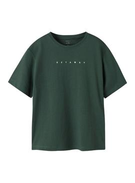 Camisola Name It Kingston verde para menino.