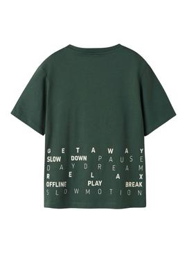 Camisola Name It Kingston verde para menino.