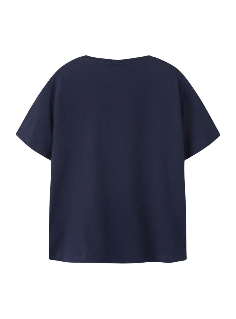 Camiseta Name t Kingston azul marino para menino