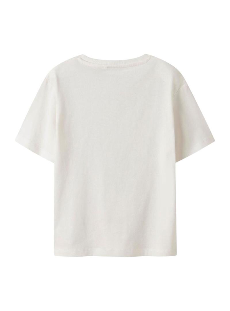 Camiseta Name It Kingston branca para menino.