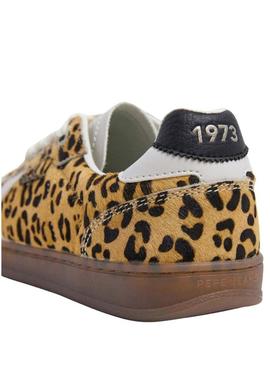 Sapatilhas Pepe Jeans Ball Top animal print para mulher.