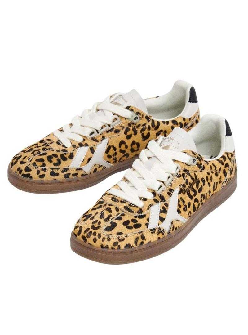 Sapatilhas Pepe Jeans Ball Top animal print para mulher.