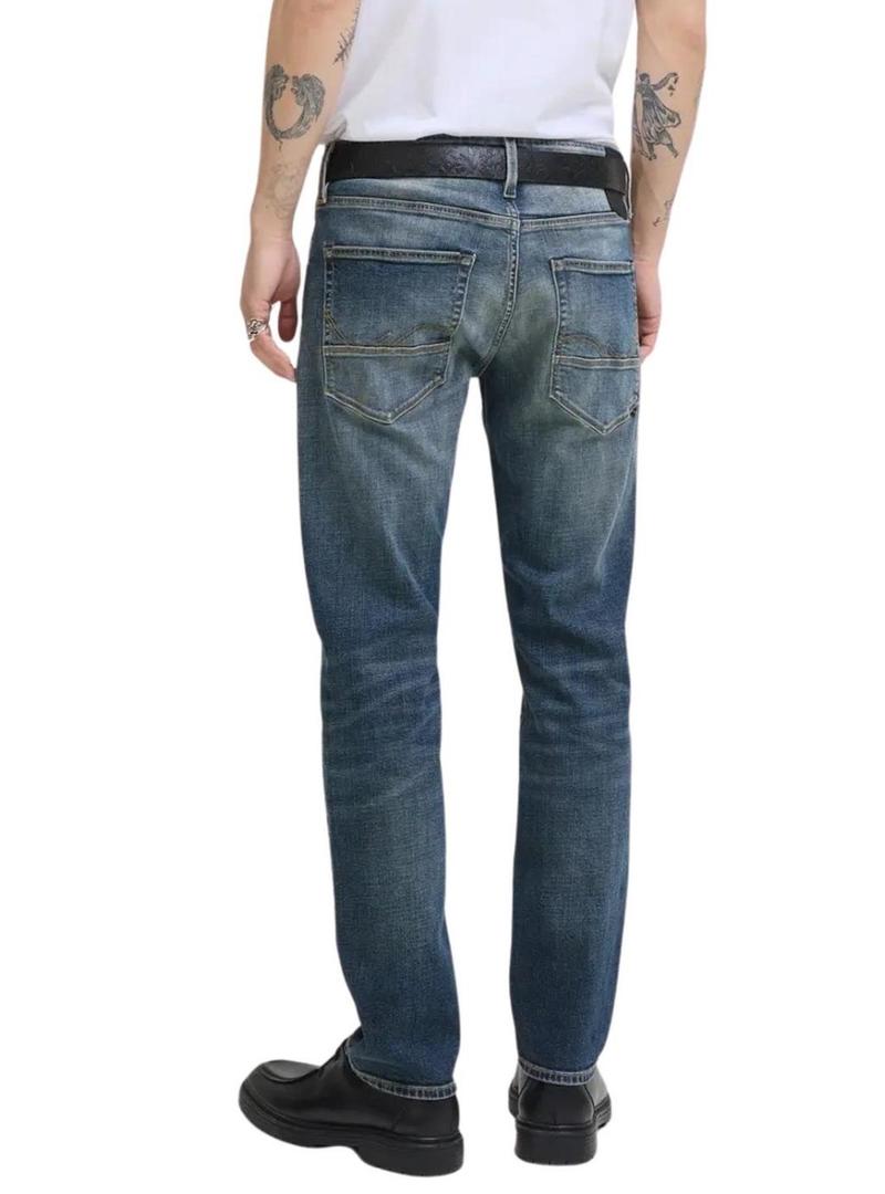 Calça de ganga Jack and Jones Mike denim escuro para homem.
