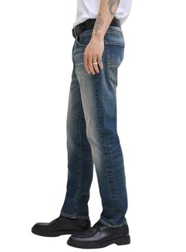 Calça de ganga Jack and Jones Mike denim escuro para homem.