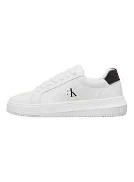 Sapatilhas Calvin Klein Jeans Classic Cupsole branco para mulher.
