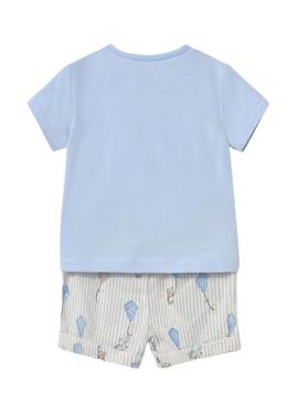 Conjunto Mayoral calção azul para menino