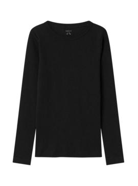 Camiseta Name It Nakal preto para menina