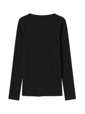 Camiseta Name It Nakal preto para menina