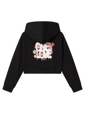 Moletom Name It Kory preto para menina.