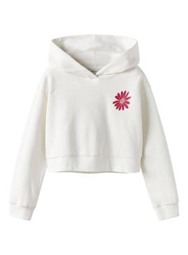 Moletom Name It Kory branco para menina.