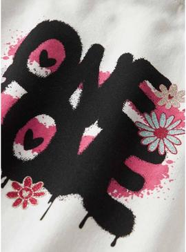 Moletom Name It Kory branco para menina.