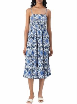 Vestido Only Zelina floral azul para mulher.