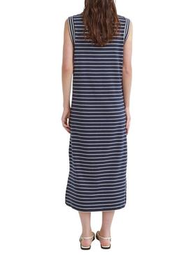 Vestido Vila Viveriana listras marinho para mulher