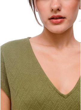 Vestido Vila Viadoria verde midi para mulher.