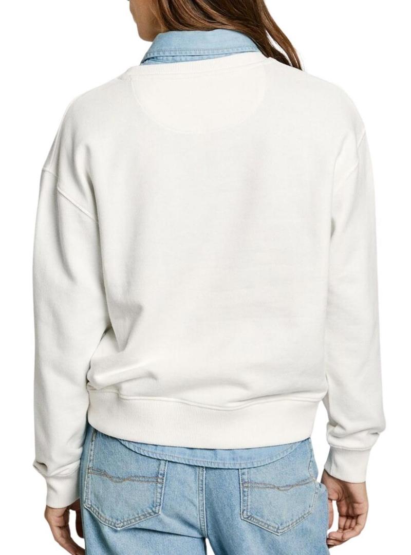 Moletom Pepe Jeans Reagan branco para mulher