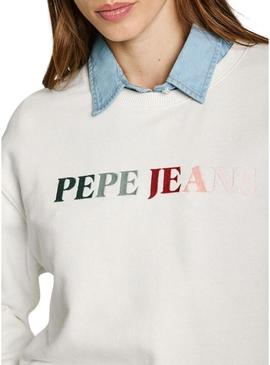 Moletom Pepe Jeans Reagan branco para mulher