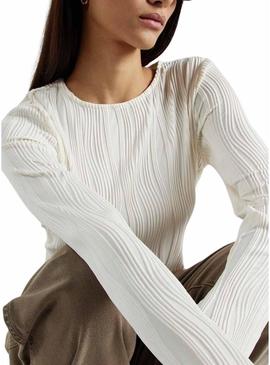 Top Vila Vinira bege para mulher.