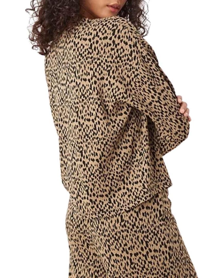 Blusa Vila Nerea marrom para mulher.