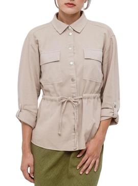 Jaqueta Vila Tilo bege para mulher