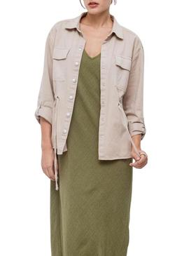 Jaqueta Vila Tilo bege para mulher