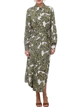 Vestido Vila Mara verde para mulher.