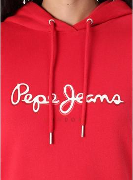 Moletom Pepe Jeans Maddy vermelho para mulher.