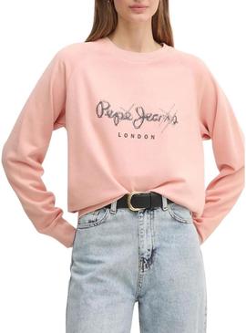 Blusa de moletom Pepe Jeans Lupita rosa para mulher