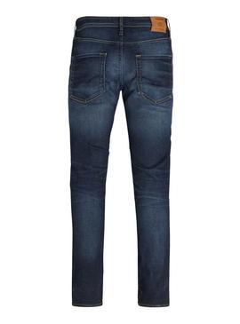 Calça de ganga Jack and Jones Tim escuro para homem.