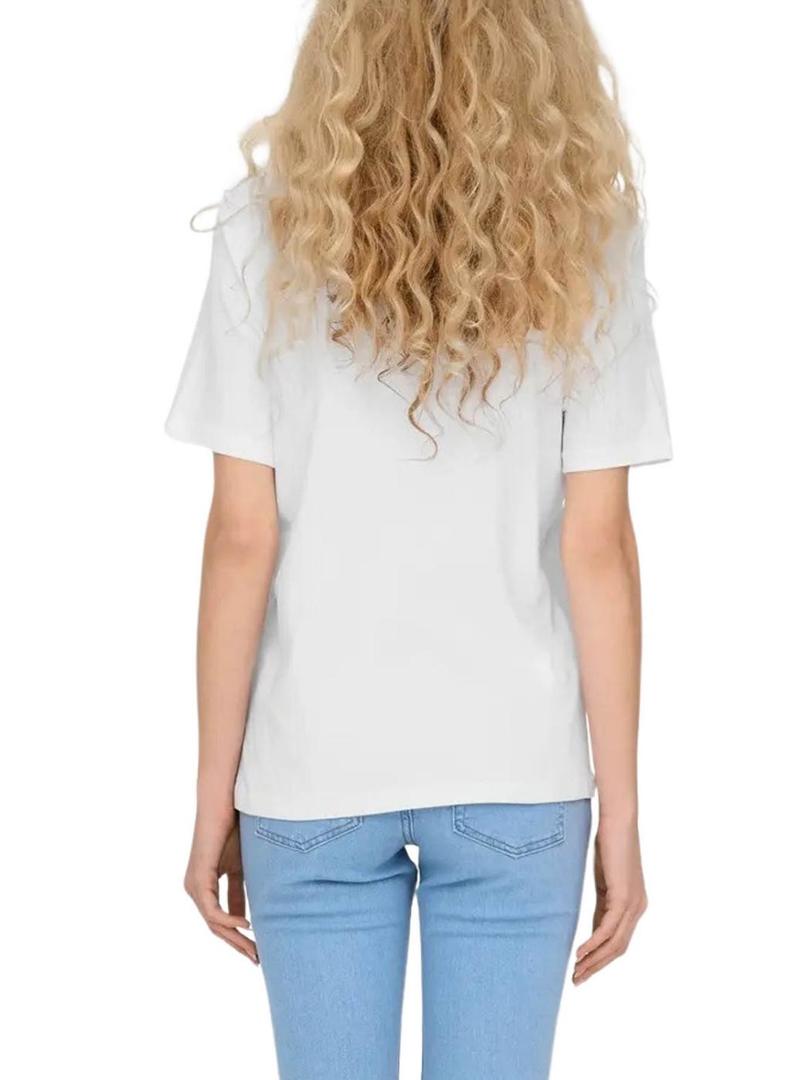 Camiseta Only Monja branca para mulher.