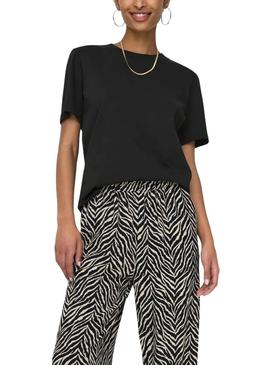 Camiseta Only Monja preta para mulher.