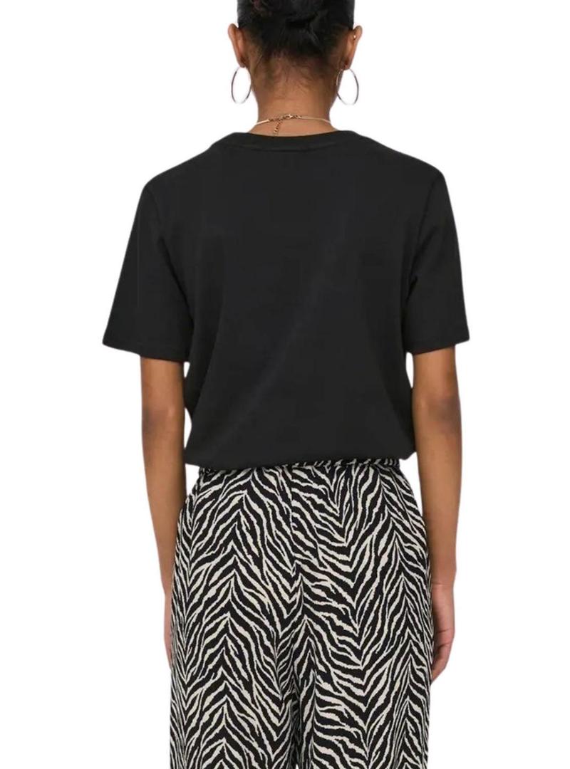 Camiseta Only Monja preta para mulher.