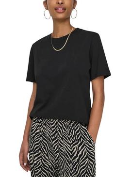 Camiseta Only Monja preta para mulher.