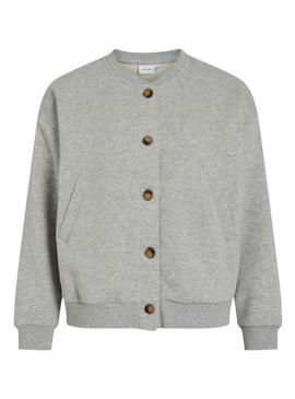 Jaqueta bomber cinza para mulher da marca Vila Vimarin.