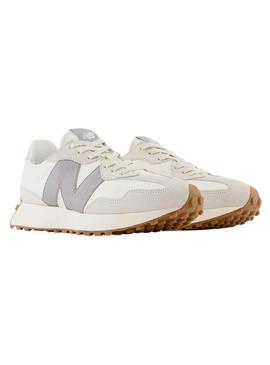 Sapatilhas New Balance 327 branco e azul para mulher