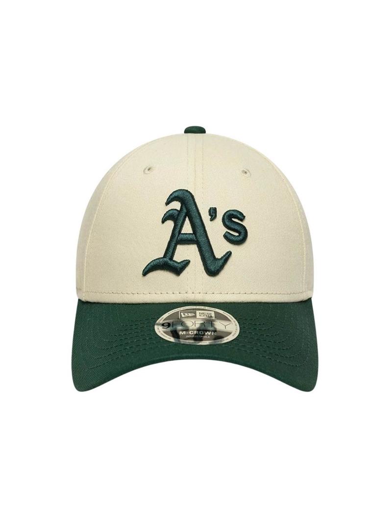 Boné New Era Oakland Athletics bege e verde
