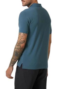 Camisa polo azul Helly Hansen Driftline para homem.