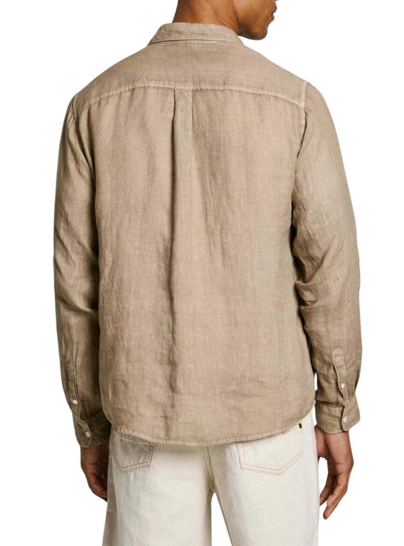 Camisa Pepe Jeans Arnau bege para homem