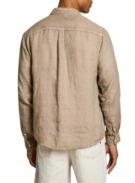 Camisa Pepe Jeans Arnau bege para homem