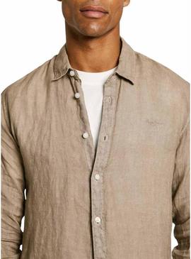 Camisa Pepe Jeans Arnau bege para homem