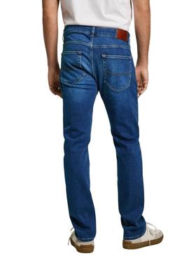 Calça jeans Pepe Jeans Finsbury azul para homem.