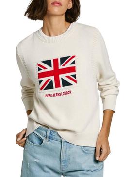 Camisa Pepe Jeans Nuna branca para mulher.