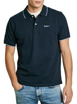 Camisa Polo Pepe Jeans Hans azul marinho para homem