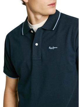 Camisa Polo Pepe Jeans Hans azul marinho para homem