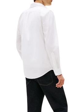 Camisa Tommy Hilfiger Core Flex branca para homem.