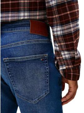 Calça jeans Tommy Jeans Scanton dark denim para homem.